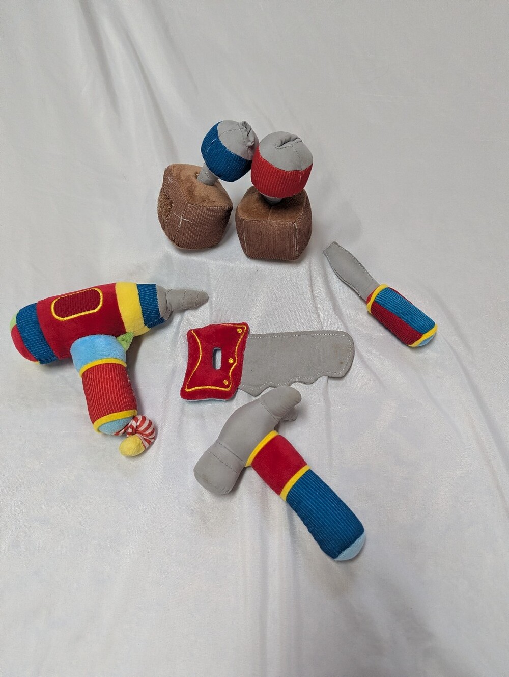 Melissa & Doug Plush Tool Set Replacements Drill Screwdriver Saw Hammer READ